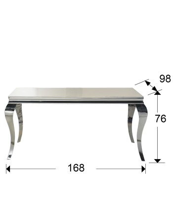MESA COMEDOR ·BARROQUE· ACERO INOX.